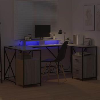 Schreibtisch Grau sonoma 182 x 101 x 87,5 cm Holzwerkstoff