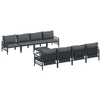 Garten-Sofa-Set mit Kissen mit Kissen 9 pcs Anthrazit 70 x 70.5 x 31.5 cm