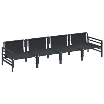 Garten-Sofa-Set 4 pcs Anthrazit Stahl
