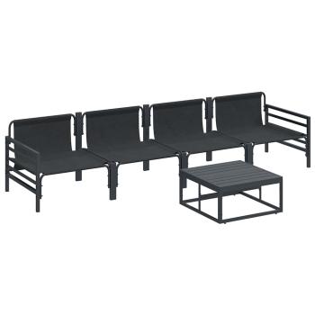 Garten-Sofa-Set 5 pcs Anthrazit Stahl