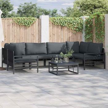 ARDEBO.de - Garten-Sofa-Set 6 pcs Anthrazit Stahl