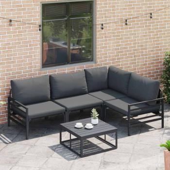 Garten-Sofa-Set 4 pcs Anthrazit Stahl