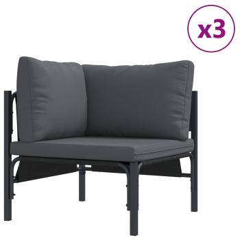 ARDEBO.de - Garten-Sofa-Set 6 pcs Anthrazit Stahl