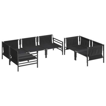 Garten-Sofa-Set 6 pcs Anthrazit Stahl