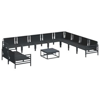 ARDEBO.de - Garten-Sofa-Set 11 pcs Anthrazit Stahl
