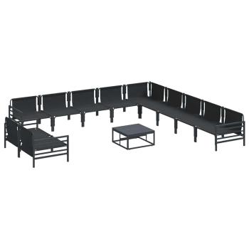 Garten-Sofa-Set 12 pcs Anthrazit Stahl