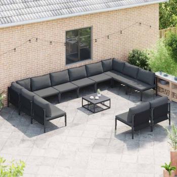 Garten-Sofa-Set 13 pcs Anthrazit Stahl