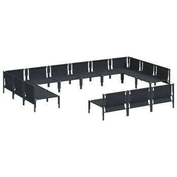 Garten-Sofa-Set 13 pcs Anthrazit Stahl