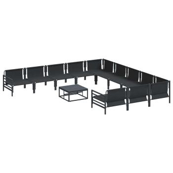Garten-Sofa-Set 12 pcs Anthrazit Stahl