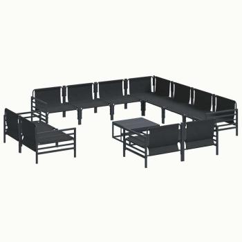 ARDEBO.de - Garten-Sofa-Set 12 pcs Anthrazit Stahl