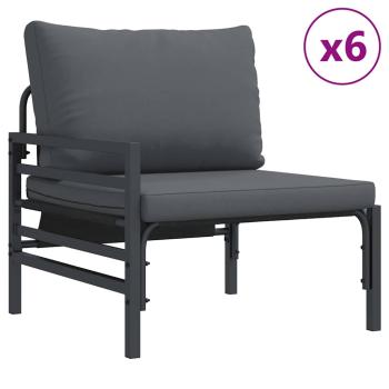 Garten-Sofa-Set 14 pcs Anthrazit Stahl