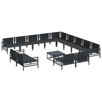Garten-Sofa-Set 14 pcs Anthrazit Stahl