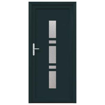 Haustür Anthrazit 98 x 208 cm PVC