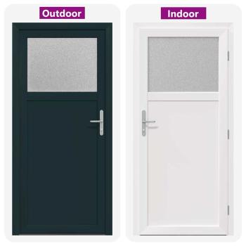 Haustür Anthrazit 98 x 198 cm PVC