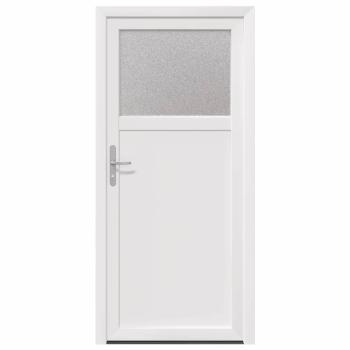 Haustür Weiß 88 x 198 cm PVC