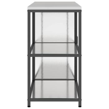 Küchenlager-Set 2 pcs Silber 150 x 50 x 92 cm Edelstahl