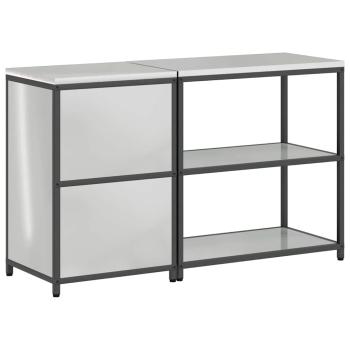 Küchenlager-Set 2 pcs Silber 150 x 50 x 92 cm Verzinkter Stahl