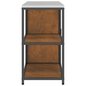 Küchenlager-Set mit Regal mit Speicher mit Tür Verstellbar 2 pcs Rostig 150 x 50 x 92 cm