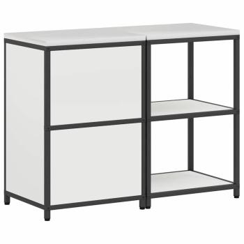 Küchenlager-Set 2 pcs Weiß 120 x 50 x 92 cm Kaltgewalzter Stahl