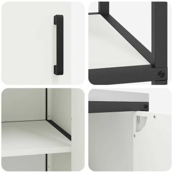 Küchenlager-Set 2 pcs Weiß 120 x 50 x 92 cm Kaltgewalzter Stahl