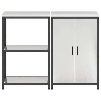 Küchenlager-Set 2 pcs Silber 120 x 50 x 92 cm Edelstahl