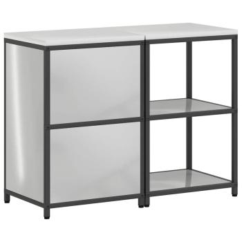 Küchenlager-Set 2 pcs Silber 120 x 50 x 92 cm Verzinkter Stahl