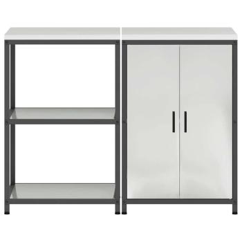 Küchenlager-Set 2 pcs Silber 120 x 50 x 92 cm Verzinkter Stahl