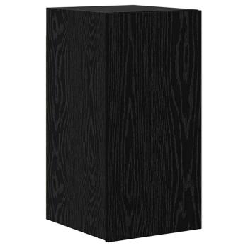 Wand TV Schrank mit Regal mit Speicher mit Tür 6 pcs Schwarz Eiche Holzwerkstoff
