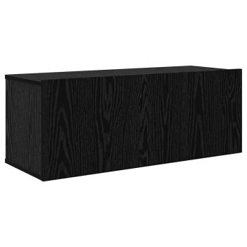 TV-Schrank-Set mit Regal mit Speicher mit Tür 5 pcs Schwarze Eiche