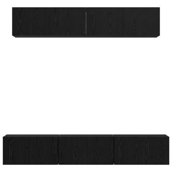TV-Schrank-Set 5 pcs Schwarze Eiche Mittel 80 x 30 x 30,5 cm