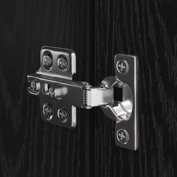 Wand TV Schrank mit Regal mit Speicher mit Tür 4 pcs Schwarz Eiche Holzwerkstoff