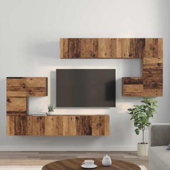 TV-Schrank-Set 8 pcs Altes Holz Mittel 30,5 x 30 x 30 cm