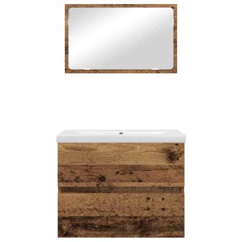 Badezimmermöbel Set 3 pcs Altholz 60 x 38.5 x 45 cm