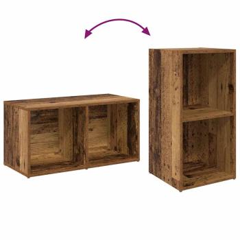TV-Schrank-Set 2 pcs Altholz 37 x 35 x 107 cm Holzwerkstoff