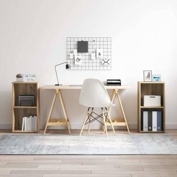 ARDEBO.de - TV-Schrank-Set 2 pcs Artisan Eiche 37 x 35 x 107 cm