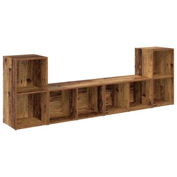 TV-Schrank-Set 4 pcs Altes Holz 72 x 35 x 36.5 cm Holzwerkstoff