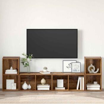 TV-Schrank-Set 4 pcs Altes Holz 72 x 35 x 36.5 cm Holzwerkstoff