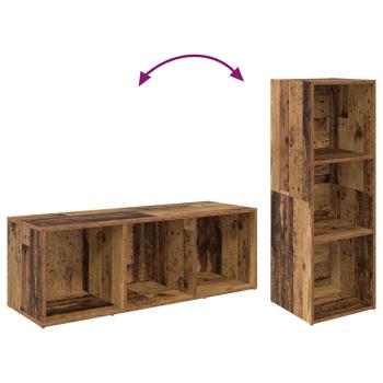 TV-Schrank-Set 2 pcs Altes Holz 107 x 35 x 37 cm Holzwerkstoff