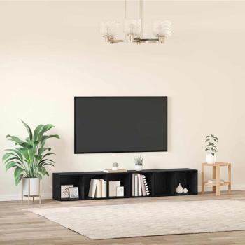 TV-Schrank-Set 2 pcs Schwarze Eiche 37 x 35 x 107 cm