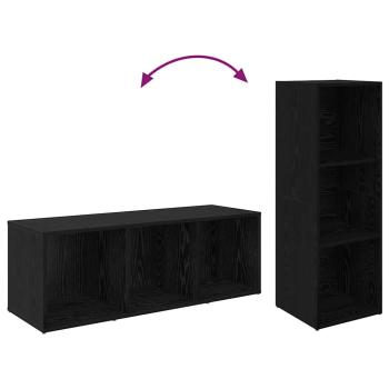 TV-Schrank-Set 2 pcs Schwarze Eiche 37 x 35 x 107 cm