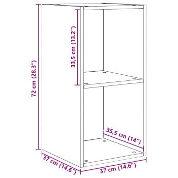 Wand TV Schrank 2 pcs Altes Holz 37 x 37 x 72 cm Holzwerkstoff