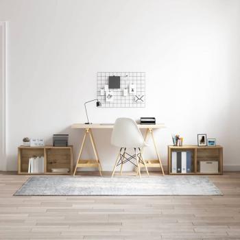 ARDEBO.de - TV-Schrank-Set 2 pcs Handwerklich gefertigter Eichenholz