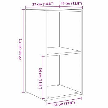 TV-Schrank-Set 2 pcs Handwerklich gefertigter Eichenholz