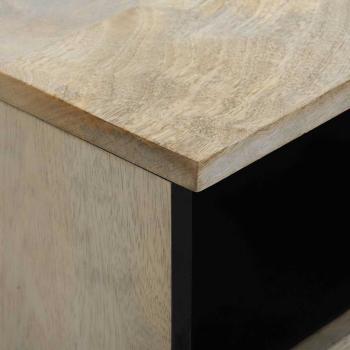 Nachttische 2 pcs Weiß und Schwarz 40 x 33 x 46 cm