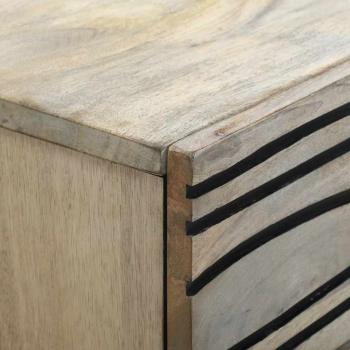 Nachttische mit Schubladen Weiß und Schwarz 50 x 33 x 60 cm