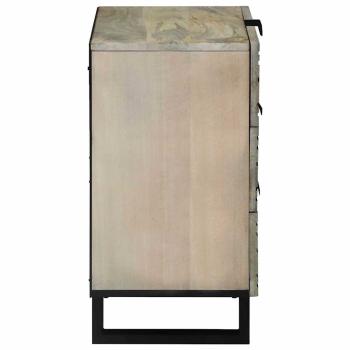 Nachttische mit Schubladen Weiß und Schwarz 50 x 33 x 60 cm