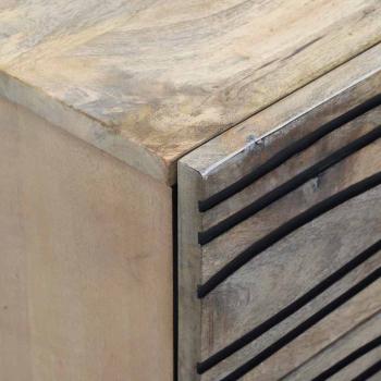 Nachttische mit Schubladen Weiß und Schwarz 50 x 33 x 60 cm