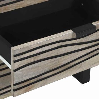 Nachttische mit Schubladen Weiß und Schwarz 50 x 33 x 60 cm