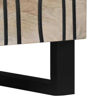 Nachttische mit Schubladen Weiß und Schwarz 50 x 33 x 60 cm