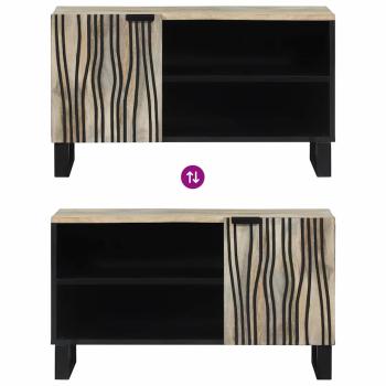 Medienlagerungsschränke & Regale mit Regal mit Speicher mit Tür Weiß und Schwarz